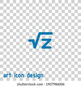 square root vector icon on an abstract background