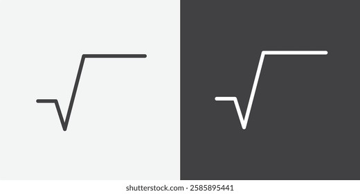 Square root vector icons collection graphic designs for ui designs