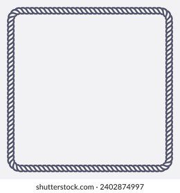 Square Rope Border Frame with Round Corner