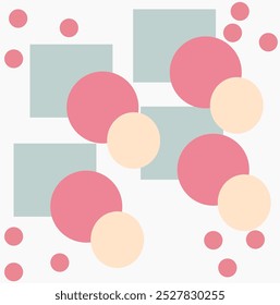Fondo cuadrado y redondo, colores simples de la ilustración