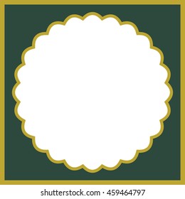 Square round photo frame border beautiful vector vintage isolated