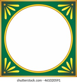 Square round photo frame border beautiful vector vintage isolated