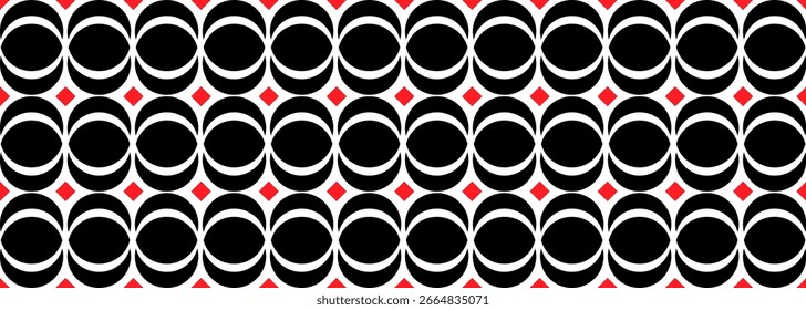 Square and round shape retro abstract pattern. Black rectangles texture, geometric fragment grid, random different sizes cubes wallpaper