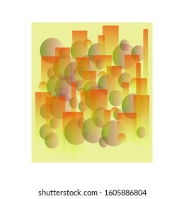 Square and round shaped backgrounds that fit together perfectly