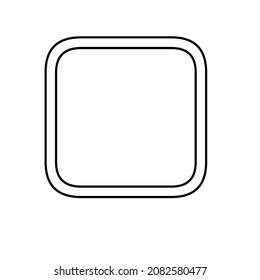 square rounded closed edge outline 