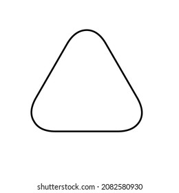 triángulo de contorno de borde cerrado cuadrado