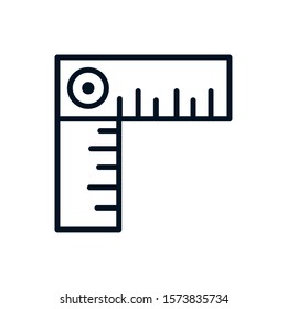 square ruler architecture icon line style vector illustration