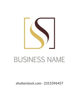 Square s initial company logo vector image
