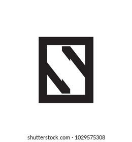 Square with S letter logo design vector