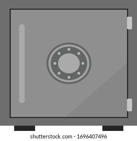 Square safe, illustration, vector on white background