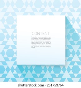 Square Sahape Minimal Paper Panel For Your Design.  Scalable EPS10 Vector Illustration 