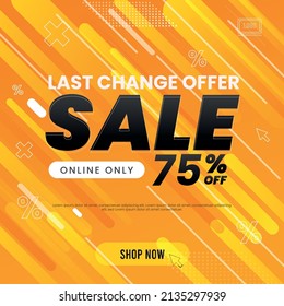 Square sale banner template for social media post