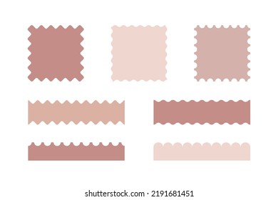 Square samples. Textile swatches. Vector illustration for labels.