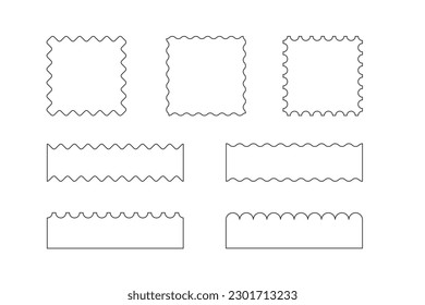 Square samples. Textile swatches. Vector illustration for labels.