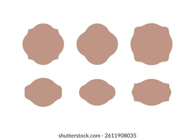 Square samples. Textile swatches. Vector illustration for labels.