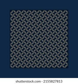 Square scarf design classic blue background. Out off seasons universal fashion accessory. High resolution image, digital illustration. Modern scarves fabric design textile swatch all over print block.