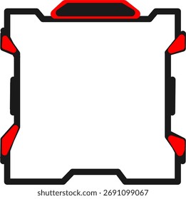 Square screen border mockup for presentation.