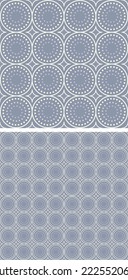 Square Seamless arabesque pattern, holiday texture. Packaging, textile, decoration, wrapping paper. Trendy hand-drawn funny breed wallpaper. Light blue ornamental tiles, repeatable Moroccan circles.