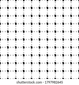 Square seamless background pattern from black mug beer symbols are different sizes and opacity. The pattern is evenly filled. Vector illustration on white background