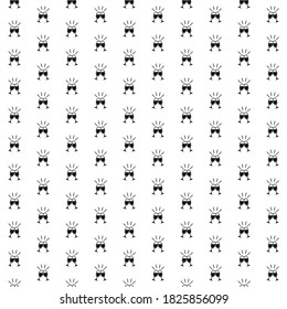 Square seamless background pattern from black champagne toast symbols. The pattern is evenly filled. Vector illustration on white background
