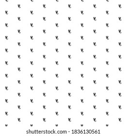 Square seamless background pattern from black scorpio symbols. The pattern is evenly filled. Vector illustration on white background