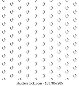 Square seamless background pattern from black distance learning symbols. The pattern is evenly filled. Vector illustration on white background