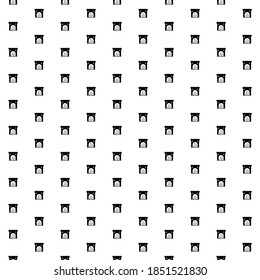 Square seamless background pattern from black christmas fireplace symbols. The pattern is evenly filled. Vector illustration on white background
