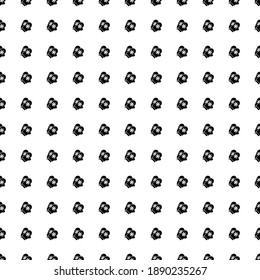 Square seamless background pattern from black mittens symbols. The pattern is evenly filled. Vector illustration on white background