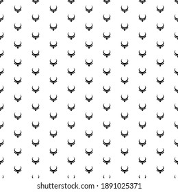 Square seamless background pattern from black necklace symbols. The pattern is evenly filled. Vector illustration on white background