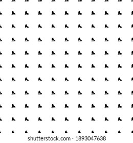 Square seamless background pattern from black womens ice skates. The pattern is evenly filled. Vector illustration on white background