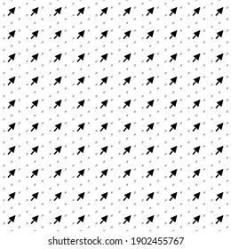 Square seamless background pattern from black trowel symbols are different sizes and opacity. The pattern is evenly filled. Vector illustration on white background