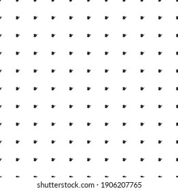 Square seamless background pattern from black palette symbols. The pattern is evenly filled. Vector illustration on white background