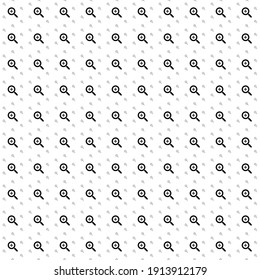 Square seamless background pattern from black zoom in symbols are different sizes and opacity. The pattern is evenly filled. Vector illustration on white background