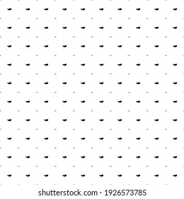 Square seamless background pattern from black eggplant symbols are different sizes and opacity. The pattern is evenly filled. Vector illustration on white background