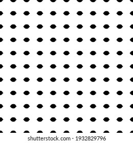 Square seamless background pattern from black lemon symbols. The pattern is evenly filled. Vector illustration on white background