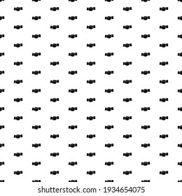Square seamless background pattern from black handshake symbols. The pattern is evenly filled. Vector illustration on white background