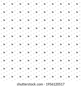 Square seamless background pattern from black zodiac capricorn symbols are different sizes and opacity. The pattern is evenly filled. Vector illustration on white background