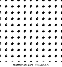 Square seamless background pattern from black water drop symbols. The pattern is evenly filled. Vector illustration on white background