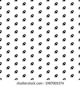 Square seamless background pattern from black real estate location symbols. The pattern is evenly filled. Vector illustration on white background