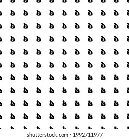 Square seamless background pattern from black bag of money symbols. The pattern is evenly filled. Vector illustration on white background