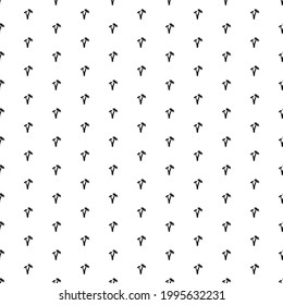 Square seamless background pattern from black palm trees symbols. The pattern is evenly filled. Vector illustration on white background