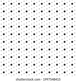 Square seamless background pattern from black gramophone record symbols are different sizes and opacity. The pattern is evenly filled. Vector illustration on white background