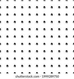 Square seamless background pattern from black house symbols. The pattern is evenly filled. Vector illustration on white background