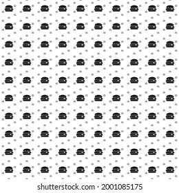 Square seamless background pattern from black hamburger symbols are different sizes and opacity. The pattern is evenly filled. Vector illustration on white background
