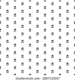 Square seamless background pattern from black bonfire symbols. The pattern is evenly filled. Vector illustration on white background