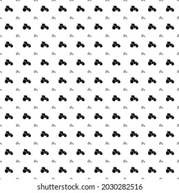 Square seamless background pattern from black tractor symbols are different sizes and opacity. The pattern is evenly filled. Vector illustration on white background