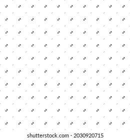 Square seamless background pattern from black zodiac sagittarius symbols are different sizes and opacity. The pattern is evenly filled. Vector illustration on white background