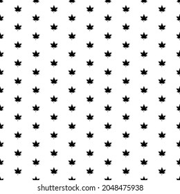 Patrón de fondo cuadrado sin fisuras a partir de hojas de arce negras. El patrón se rellena de manera uniforme. Ilustración del vector sobre fondo blanco