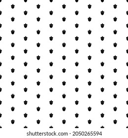 Square seamless background pattern from black acorn symbols. The pattern is evenly filled. Vector illustration on white background