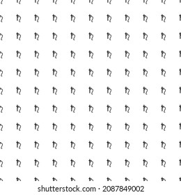 Square seamless background pattern from black astrological saturn symbols. The pattern is evenly filled. Vector illustration on white background